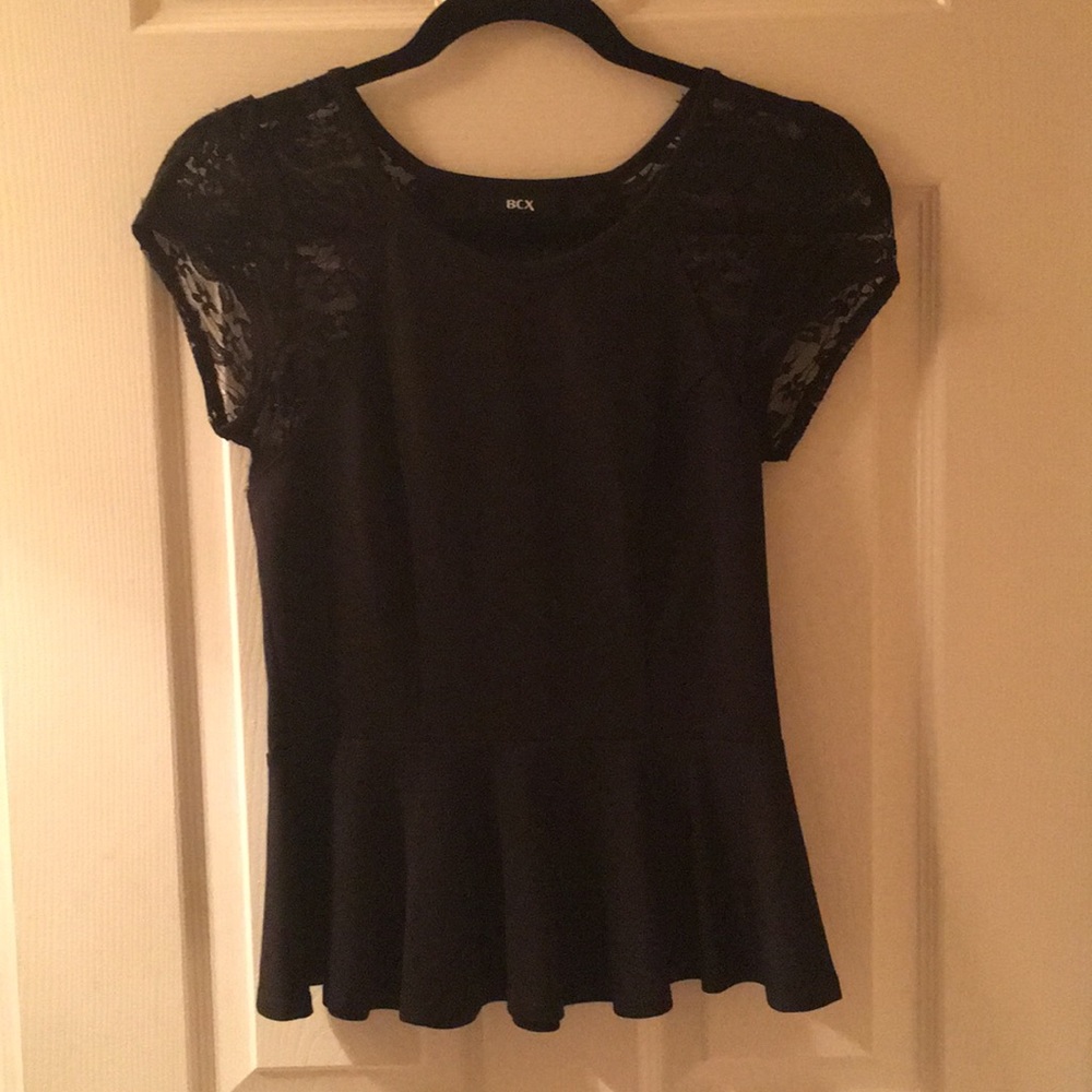 Black Peplum top